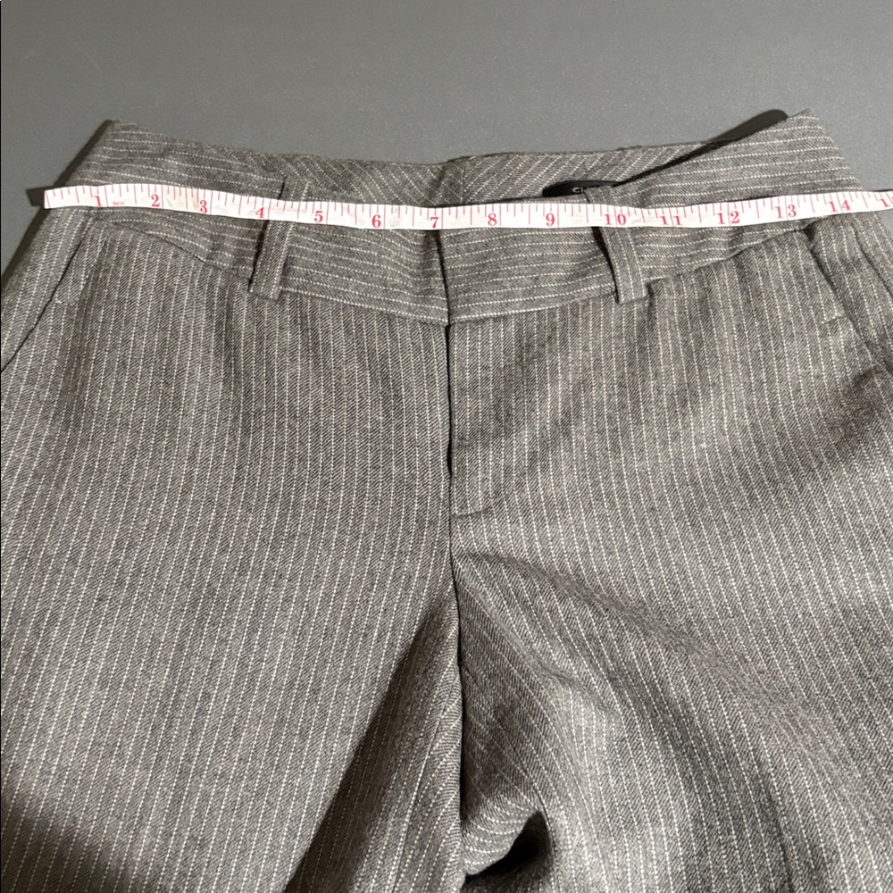 Club Monaco Light grey pinstripes wide leg trousers with cuff - Picture 6 of 8